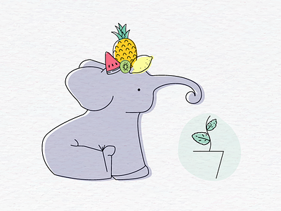 Elephant <3 adobe illustrator animal elephant graphic design helping animal illustration poster poster art