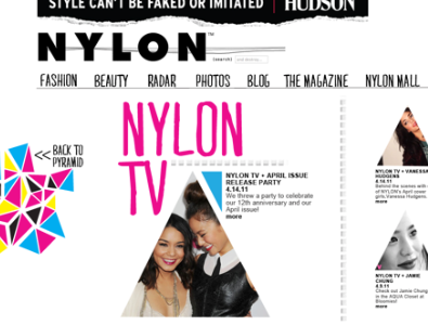 NYLONMAG site nylon web design
