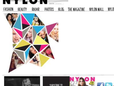 NYLONMAG site, home page nylon web design