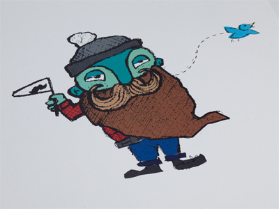 Beard + Stache Fest, lumberjack man illustration