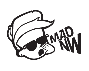 M.A.D. Northwest newsboy branding illustration typography