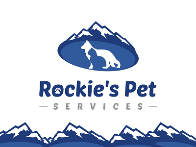 Rockies Per Services branding cat and dog graphic design logo design pet pet branding pet logo vector logo