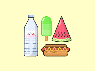 summer food food holiday hot dog ice cream summer watermelon