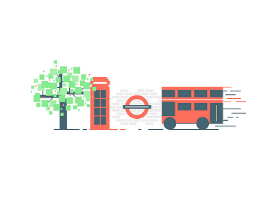 Visit London! Icons box icons london red bus red phone spring subway tree underground
