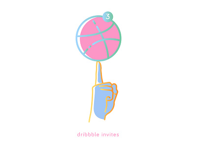 Dribbble invites ball dribbble dribbbleinvites hand invitation invite invites