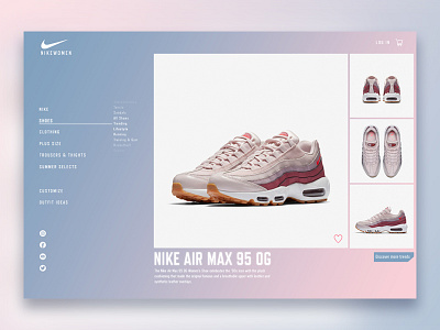 Nike Women app girl nike sneakers sportswear ui ui design ux ux design web web design website