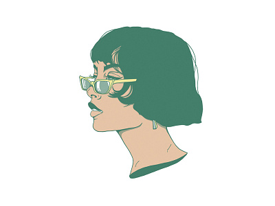 Summer remains design girl illustration procreate summer sunglasses woman