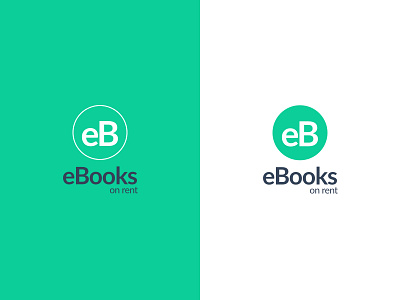 eBookonrent app branding design flat logo minimal type typography ui