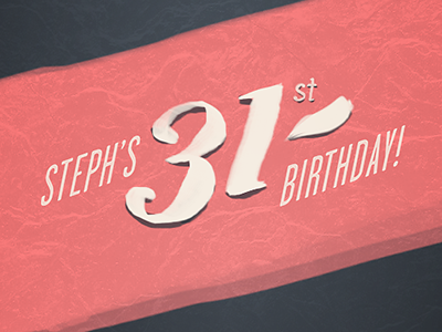 Messing with Brushes and Type birthday fun numbers typography