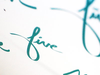 Five by Five Catering - Logo Redraw caligraphy catering handwriting identity logo script