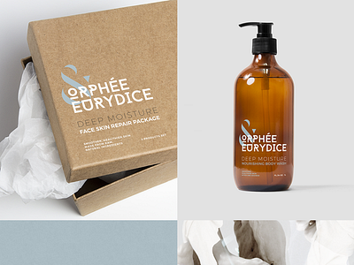 Cosmetic products packaging - ORPHEE & EURYDICE bold box cosmetics greek modern natural organic packaging raw shampoo simple