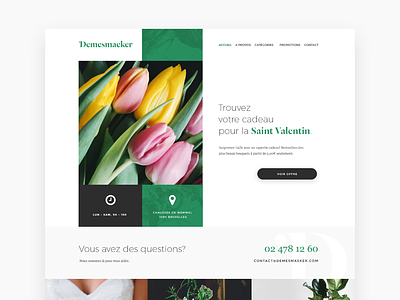 Daily UI #003, day 3: Landing page for flower shop