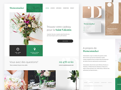 Demesmaeker - Branding & Website brand identity branding flower shop landing page paper bag print visit card website