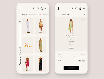 Fashion Mobile App Concept app design fashion mobile design store ui userinterface