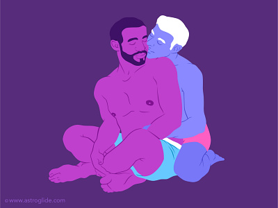 Project for www.astroglide.com body boy couple digitalart gay gayart illustration lgbt lgbtq love man men people queer vector