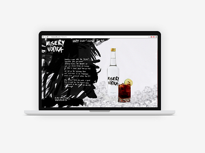 Webpage for Misery Vodka design identity misery vodka webpage