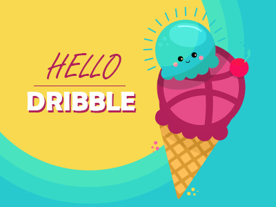 Dribble design flat illustration minimal type typography ui vector web