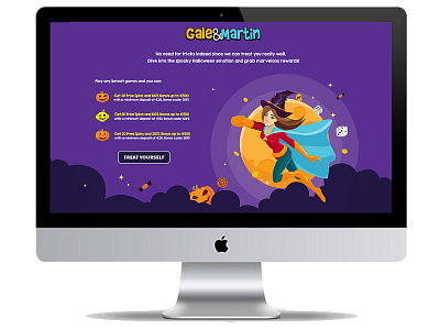 Landing page - Gale and Martin casino design flat illustration logo type ui ux vector web