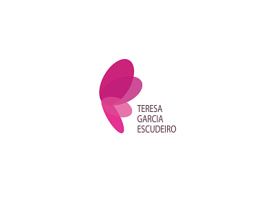Logo - Dr Teresa Garcia, gynecologist branding butterfly design flat human icon identity illustration lettering pink type typography vector web