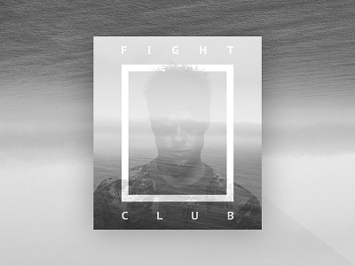 Fight Club Poster blackwhite club double exposure fight landscape movie photoshop poster