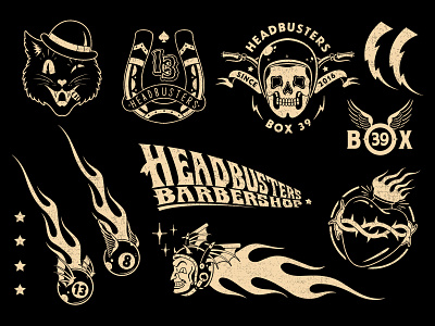 Headbusters x Box39 / Soviet Motor Co. art art work brand design branding design logo moto art old school tattoo design tattoo flash typography vector