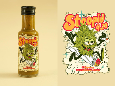 UNDERDOG - STOOPID 4.20 art work brand design branding cannabis cartoon design food design illustration print sauce typography vector