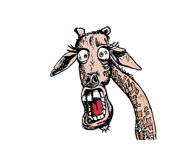 Giraffe art digital digital art draw drawing illustration ink ink sketch drawing art scribble sketch sticker