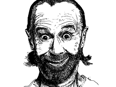 George Carlin art draw drawing dribble georgecarlin ink inkdrawing inked sketch