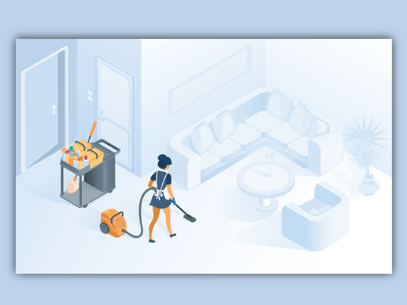 House clean isometric