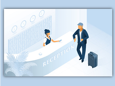 Reception illustration branding design designer illustration illustration design illustrator reception receptionist workout
