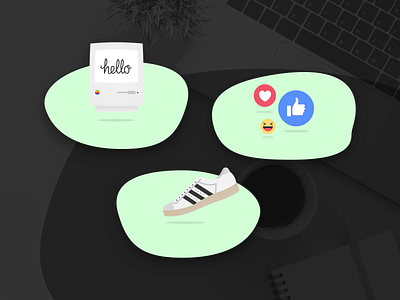 Start-up Illustrations adidas apple facebook flat identity illustrations reduced start up subtle symbol vector
