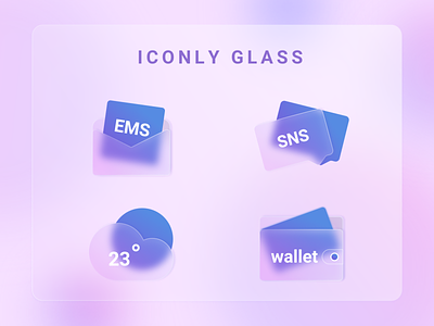 ICON GLASS design glass icon ui