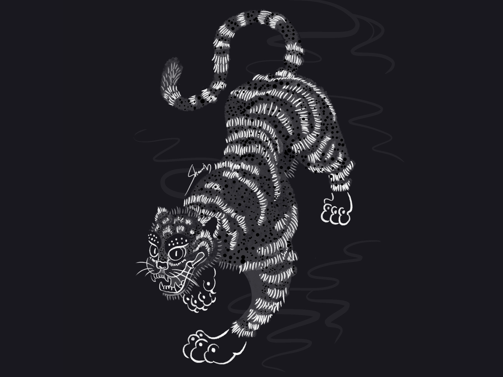 Panthera tigris by SHENGYI_🌙 on Dribbble