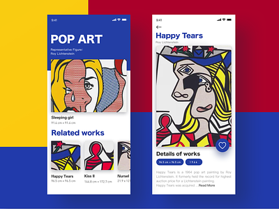 POP ART APP advertisement app color collision make art popular pop art repeat roy lichtenstein ui ux wave point