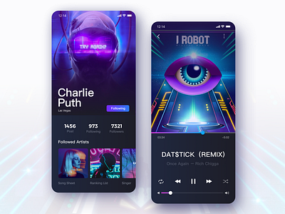 Music App-02 app design fashion illustration ios music music app science and technology ui ux 设计