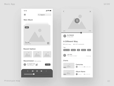 Music App-Mode switching app design ios iphonex iphonexs music musicapp ui ux