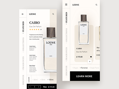 Fragrance Store：LOEWE02 app design fashion fragrance fragrance store ios ui ux 设计