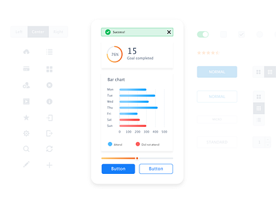 Design system for a company app icon ui