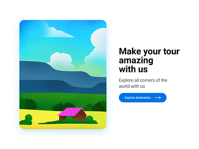 Illustration for Travel website app digitalart illustration procreate ui