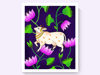 Gau Mata (Mother cow) illustration digitalart illustration procreate