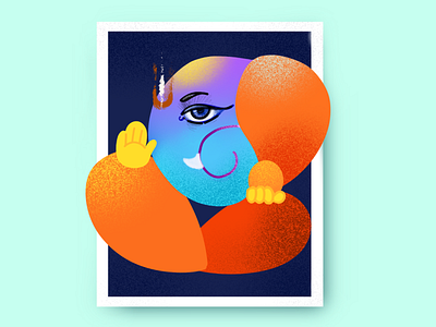 Lord Ganesh illustration digitalart illustration procreate