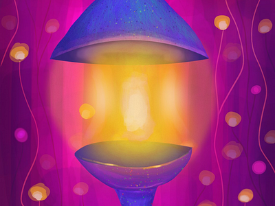 Lamp lights colors illustration lights painting photoshop