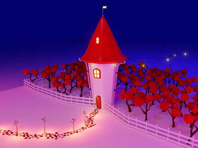 Cozy Castle 3d blender branding colors design graphic design illustration illustrator motion graphics