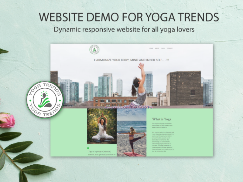 Yoga Trends website demo wordpress jquery illustrator photoshop bootstrap4 css3 html5