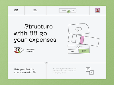 Concept service shopping structuring service. UI. UX. Web site.