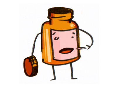 Baby Aspirin avatar character illustration medicine