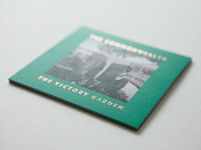 "The Victory Garden" – Album Download Card album art card collage copper download foil foil press foilpress garden green music rose gold