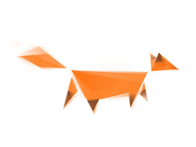 Vector Sketch: Origami Fox fox illustration origami triangles vector sketch
