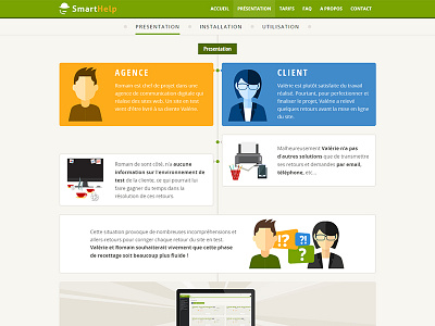 Smarthelp introducing page colored couleurs introducing presentation site internet site web web site