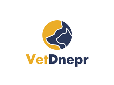 Logo for veterinary clinic branding design flat illustration logo minimal vector
